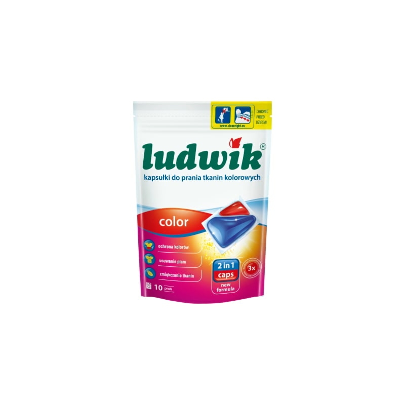 LUDWIK kapsułki do prania tkanin kolorowych 2IN1 10szt.