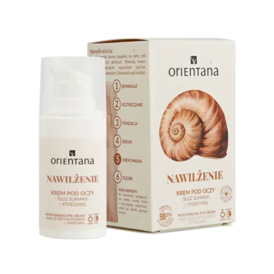 Orientana ŚLUZ ŚLIMAKA Krem pod oczy NAWILŻENIE Śluz Ślimaka Stoechiol 15ml