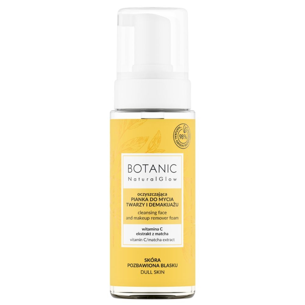 Botanic Natural Glow oczyszczająca pianka do mycia twarzy i demakijażu 150 ml