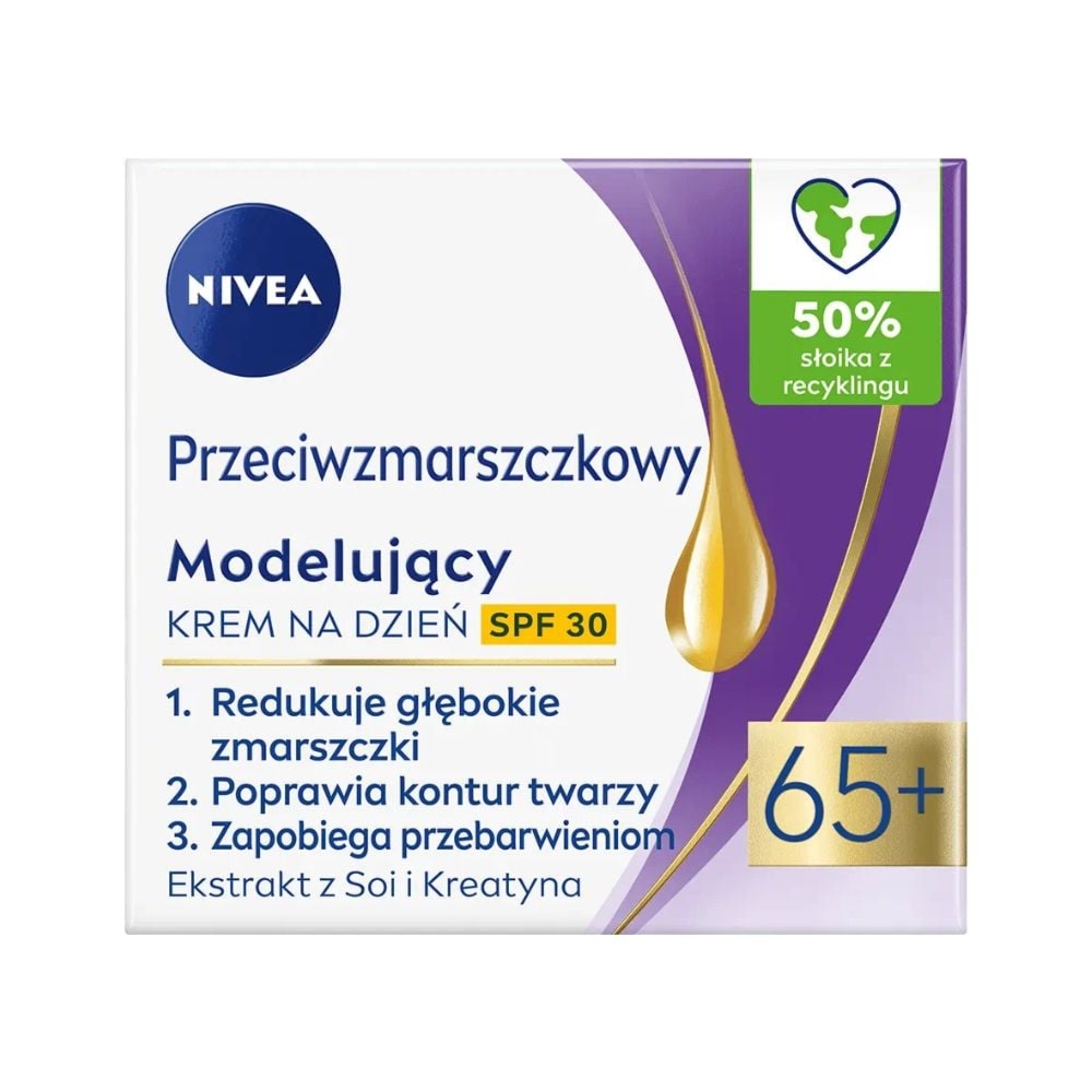 Nivea krem przeciwzmarszczkowy + modelujący na dzień SPF30 65+ 50ml