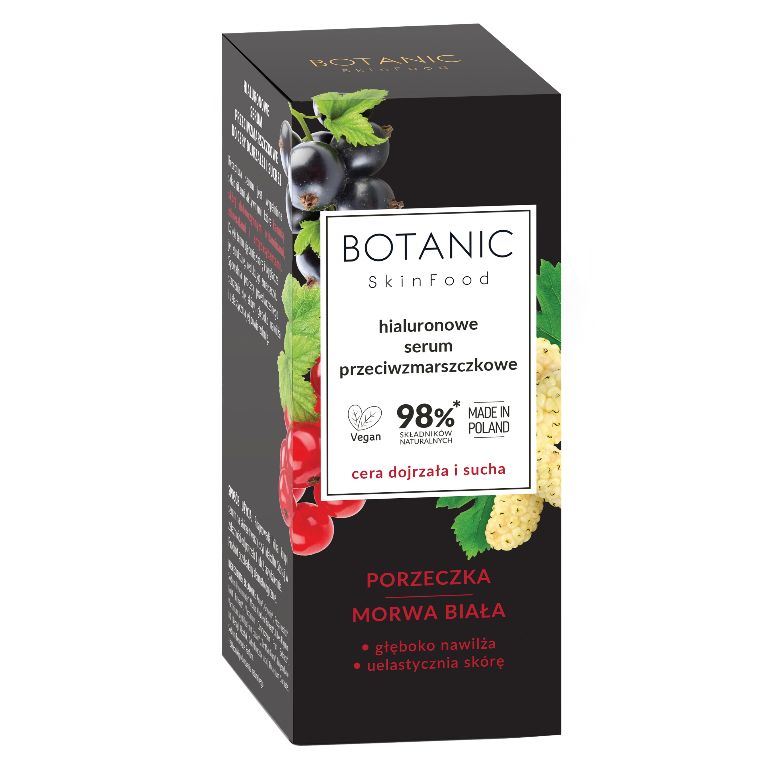 BOTANIC SKINFOOD serum do twarzy- hialuronowe - przeciwzmarszczkowe 30ML