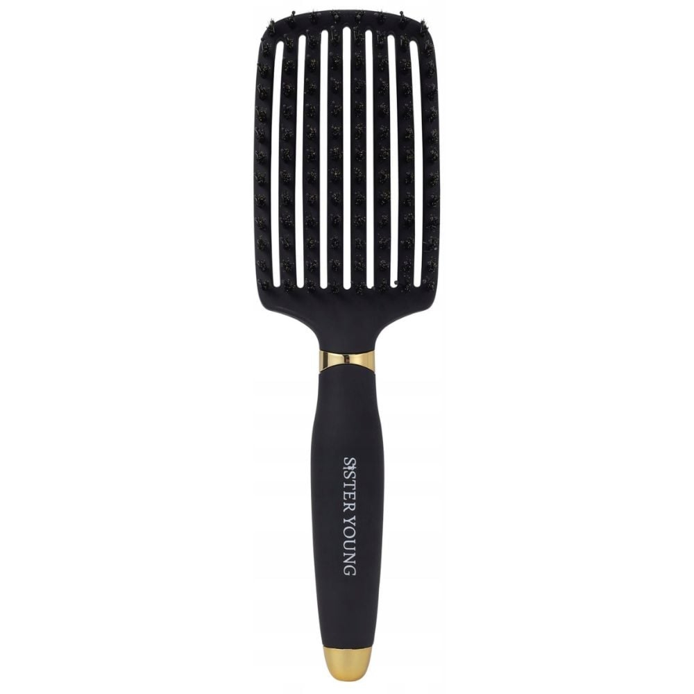 Sister Young Ovia Black szczotka do włosów z włosiem dzika 1 szt.