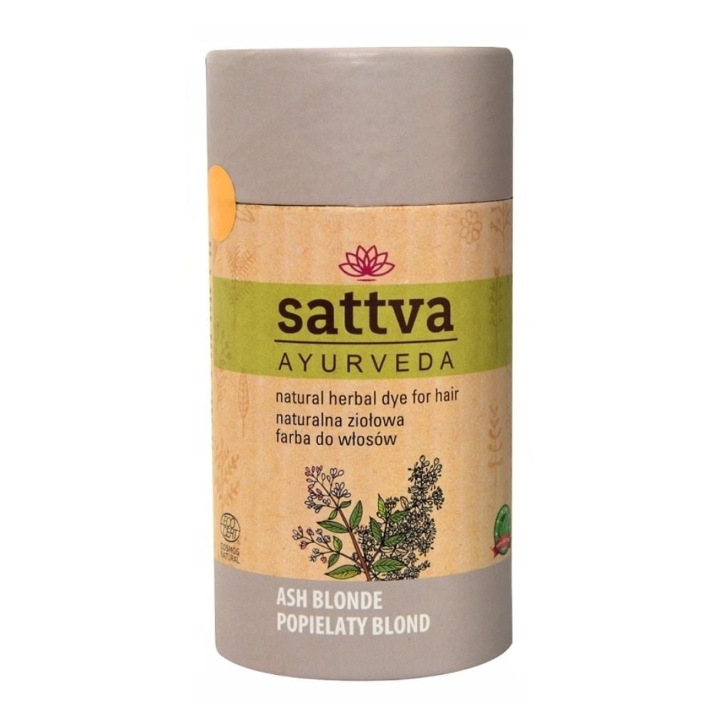 Sattva Henna Naturalna ziołowa farba do włosów Popielaty Blond 150 g