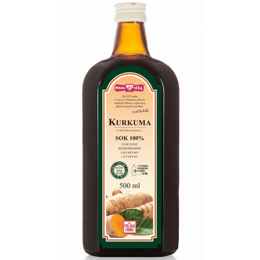 Polska Róża sok z kurkumy 100% 500 ml