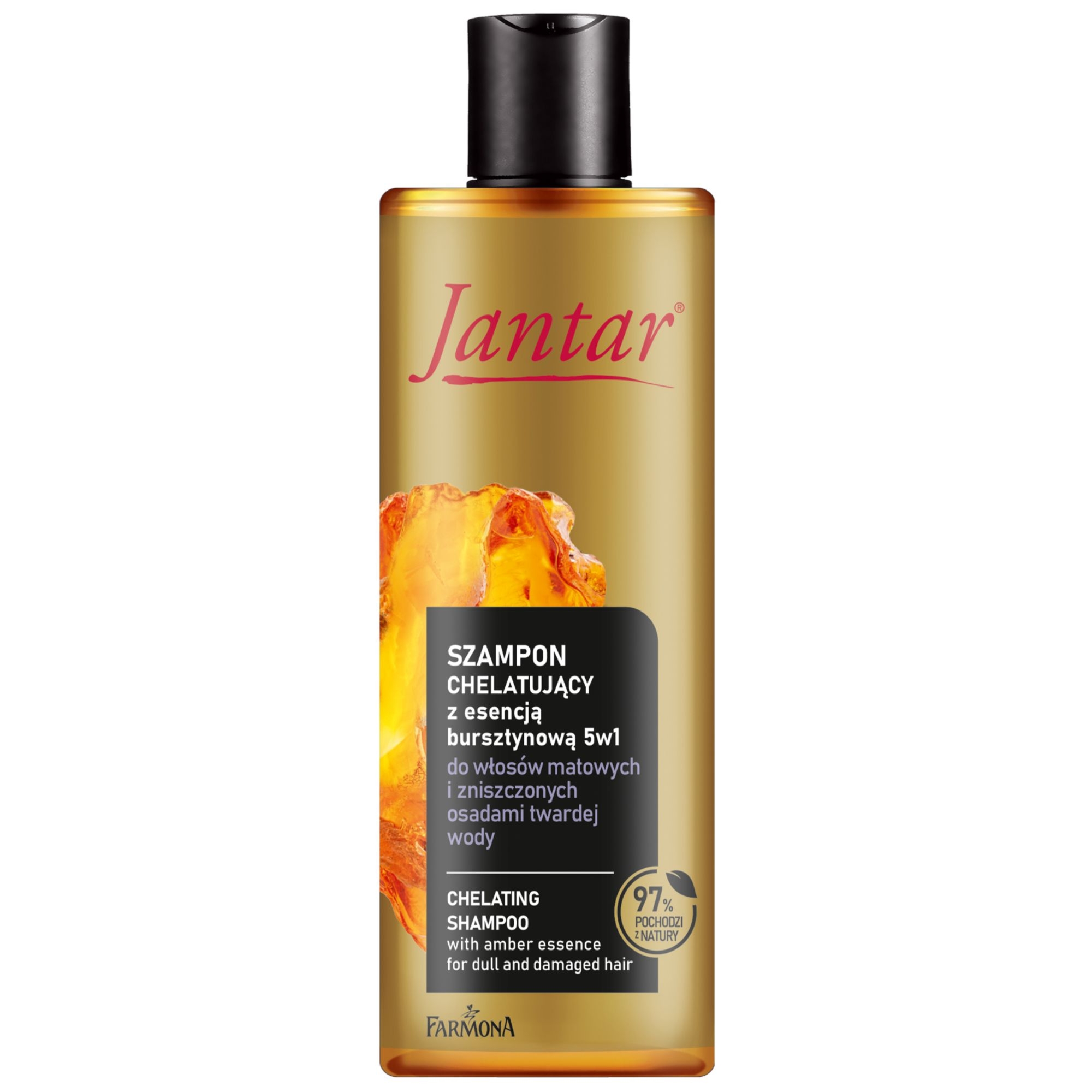 Jantar Szampon Chelatujący z esencją bursztynową 5w1 300 ml