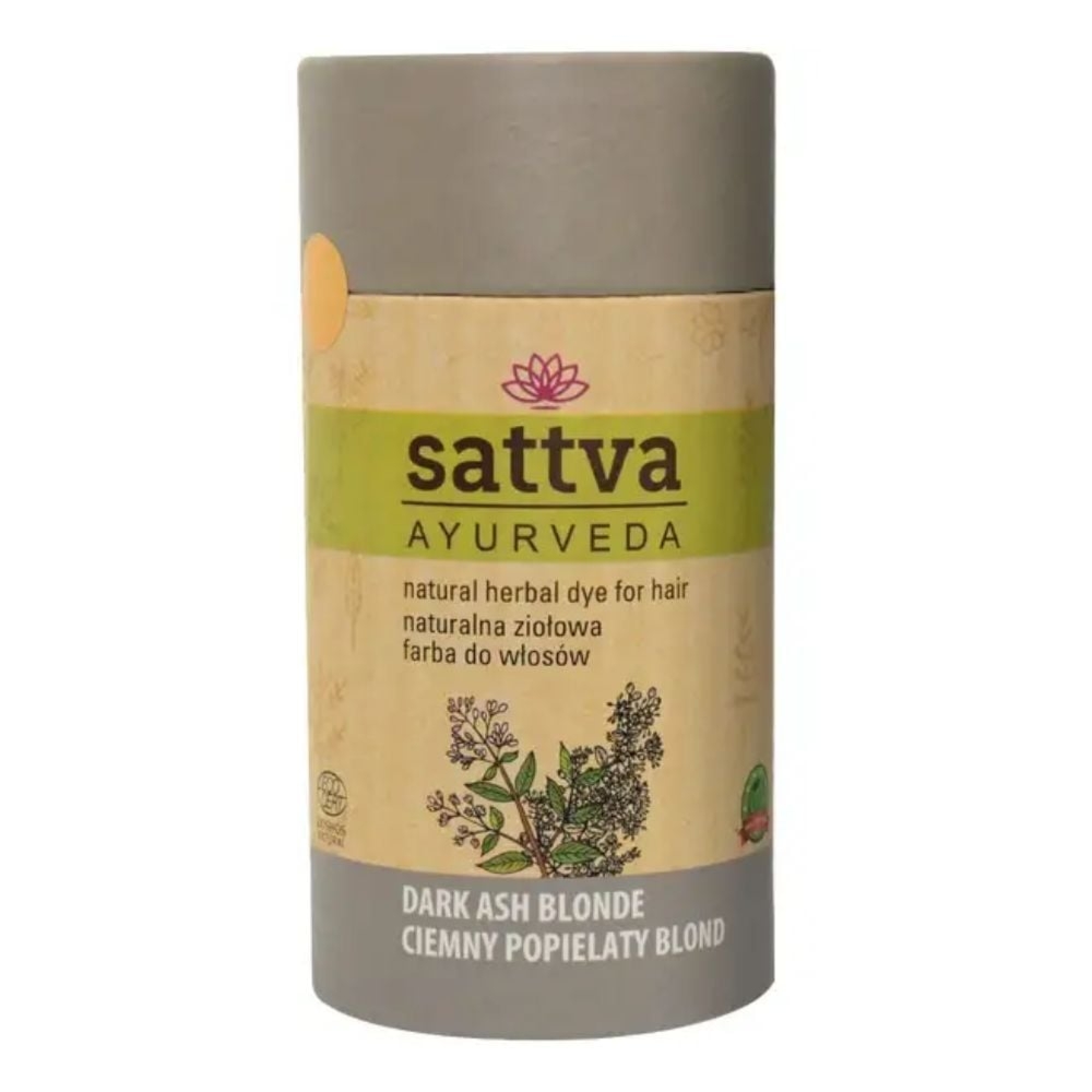 Sattva Henna Naturalna ziołowa farba do włosów Ciemny Popielaty Blond 150 g