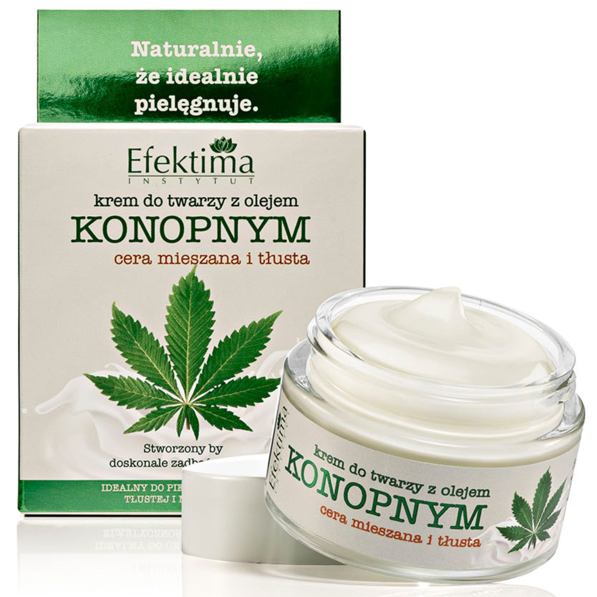 Efektima konopny krem do skóry mieszanej i tłustej 50 ml