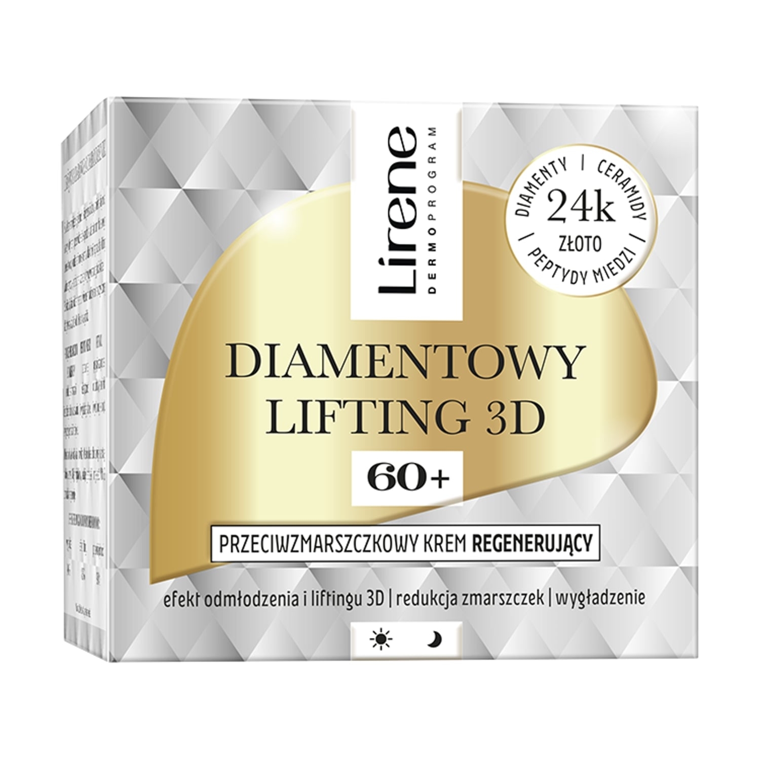 Lirene Diamentowy Lifitng 3D Przeciwzmarszczkowy krem regenerujący 60+ 50 ml