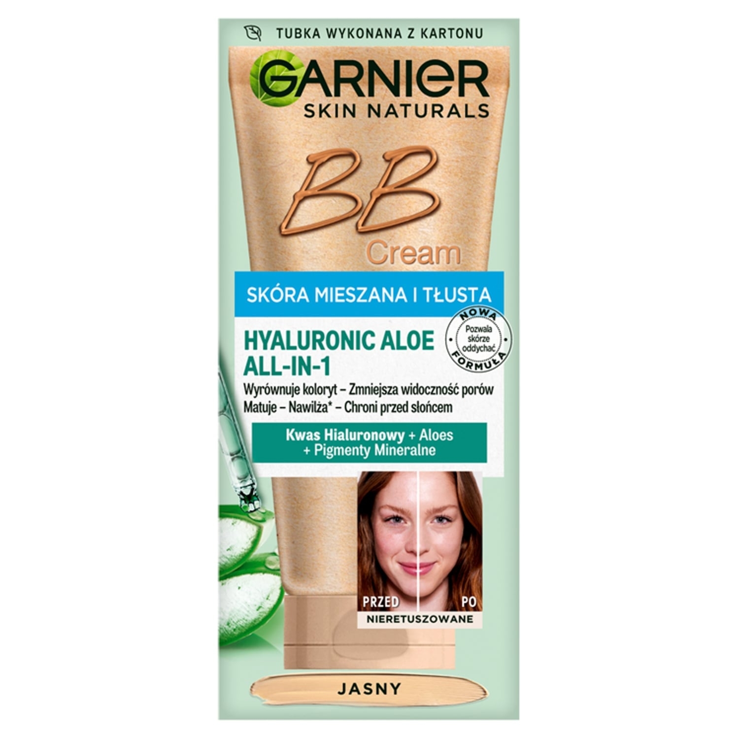 GARNIER Hyaluronic Aloe krem BB skóra mieszana i tłusta, jasny 50ml