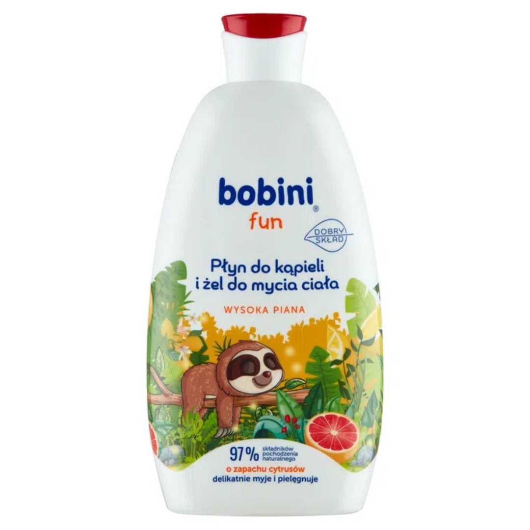 Bobini Fun płyn do kąpieli i żel mycia ciała o zapachu cytrusów 500 ml