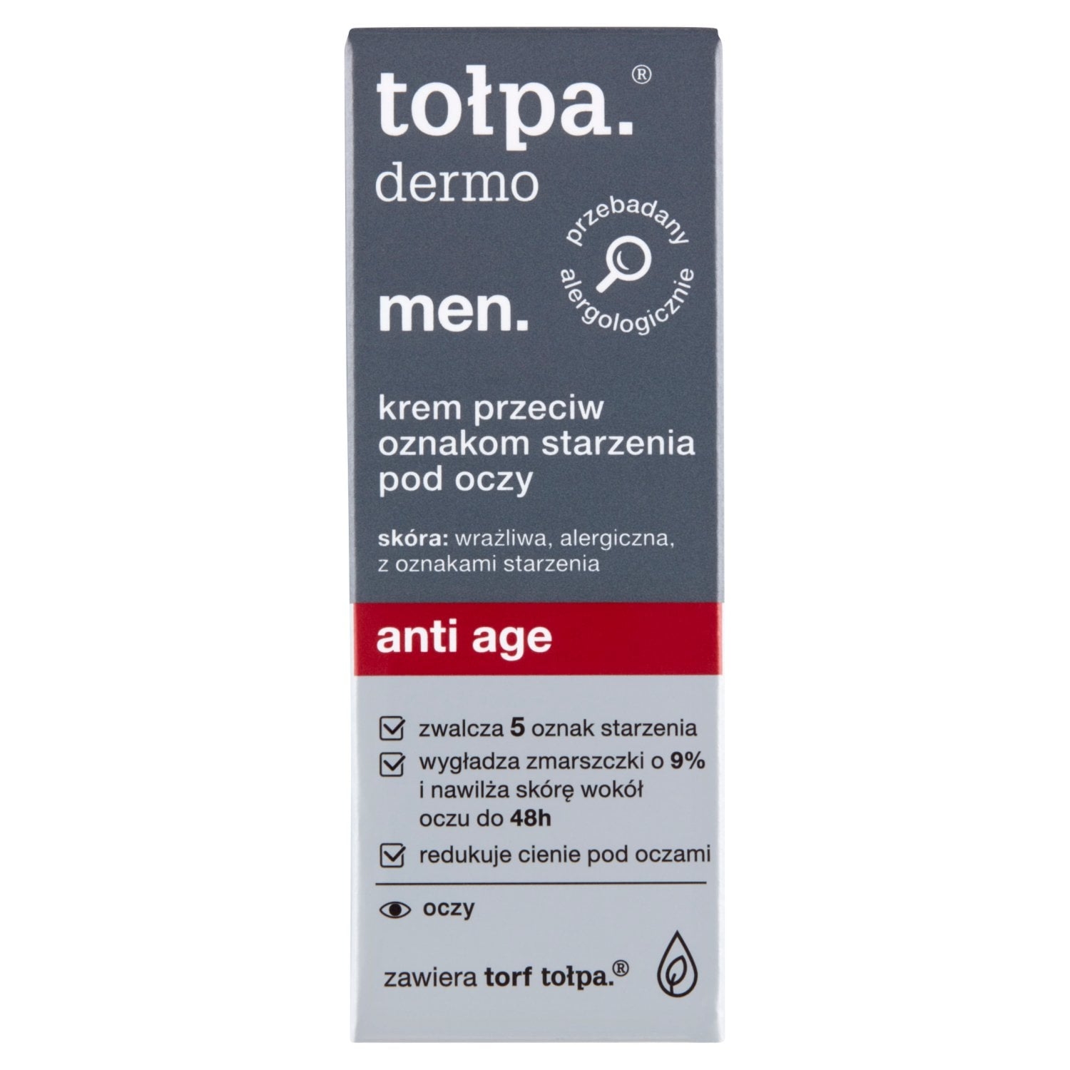 TOŁPA DERMO MEN Krem regenerujący pod oczy, anti age, skóra wrażliwa i alergiczna,10 ml