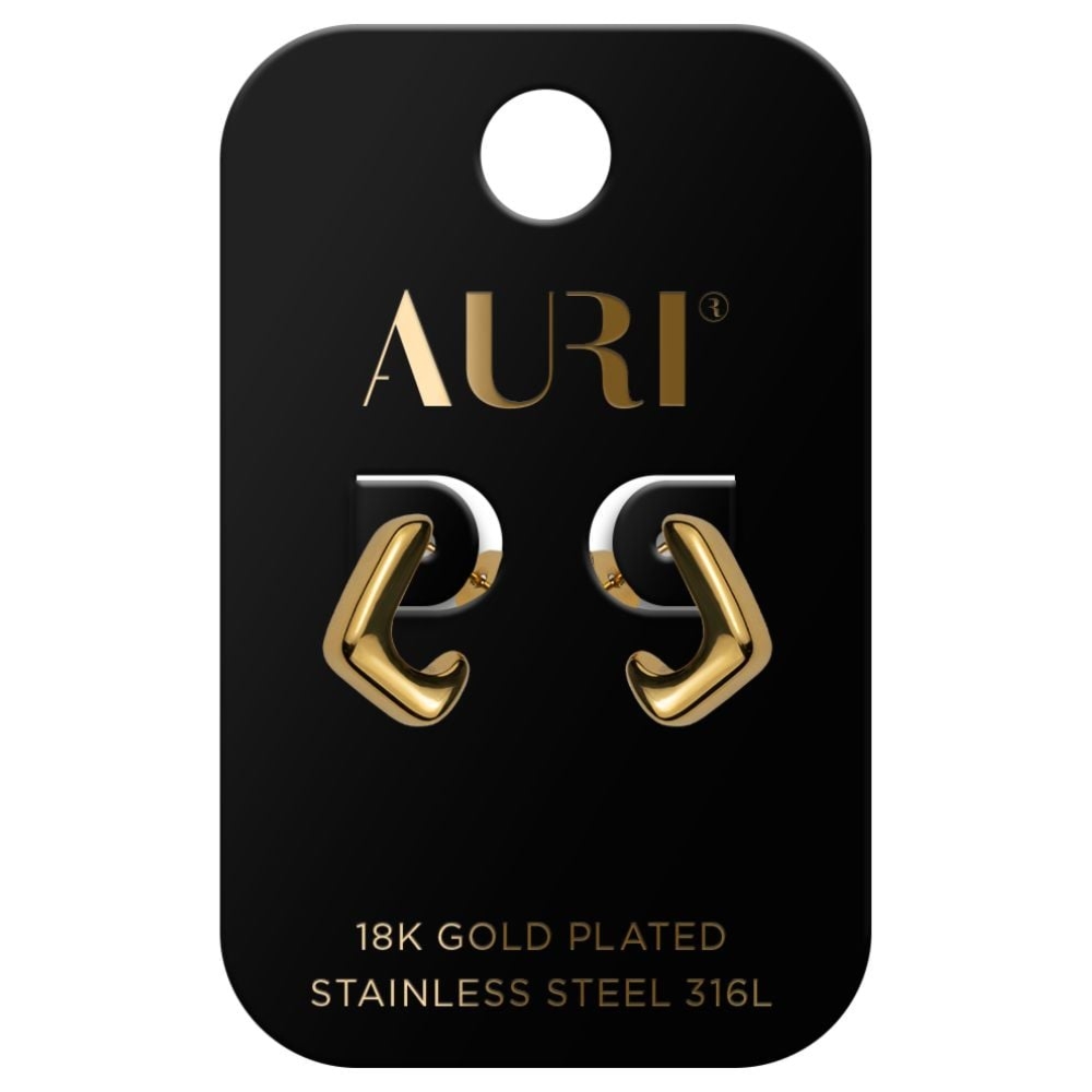 Auri kolczyki małe prostokąty półotwarte 2 sztuki