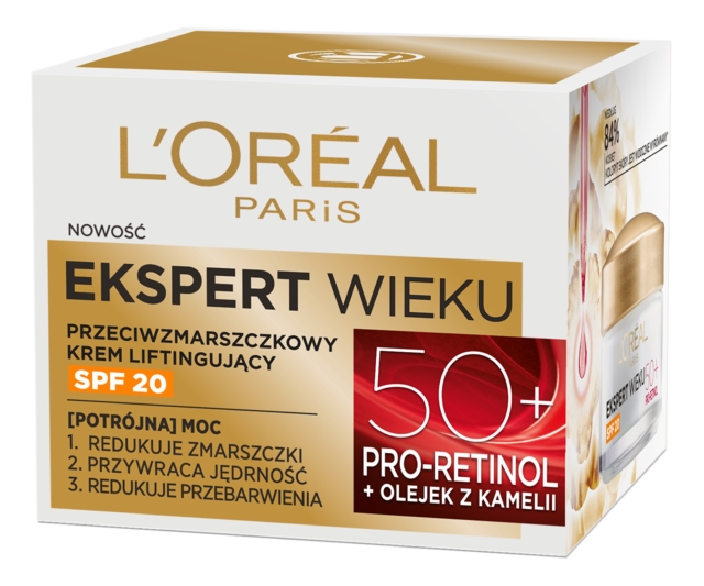 L'Oreal Paris Ekspert wieku Przeciwzmarszczkowy krem liftingujący 45+ SPF20 50ml