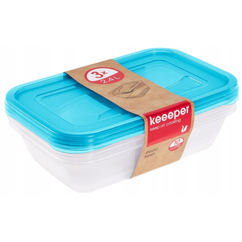 Keeeper Fredo Fresh 2,4L pojemniki na żywność 3 sztuki