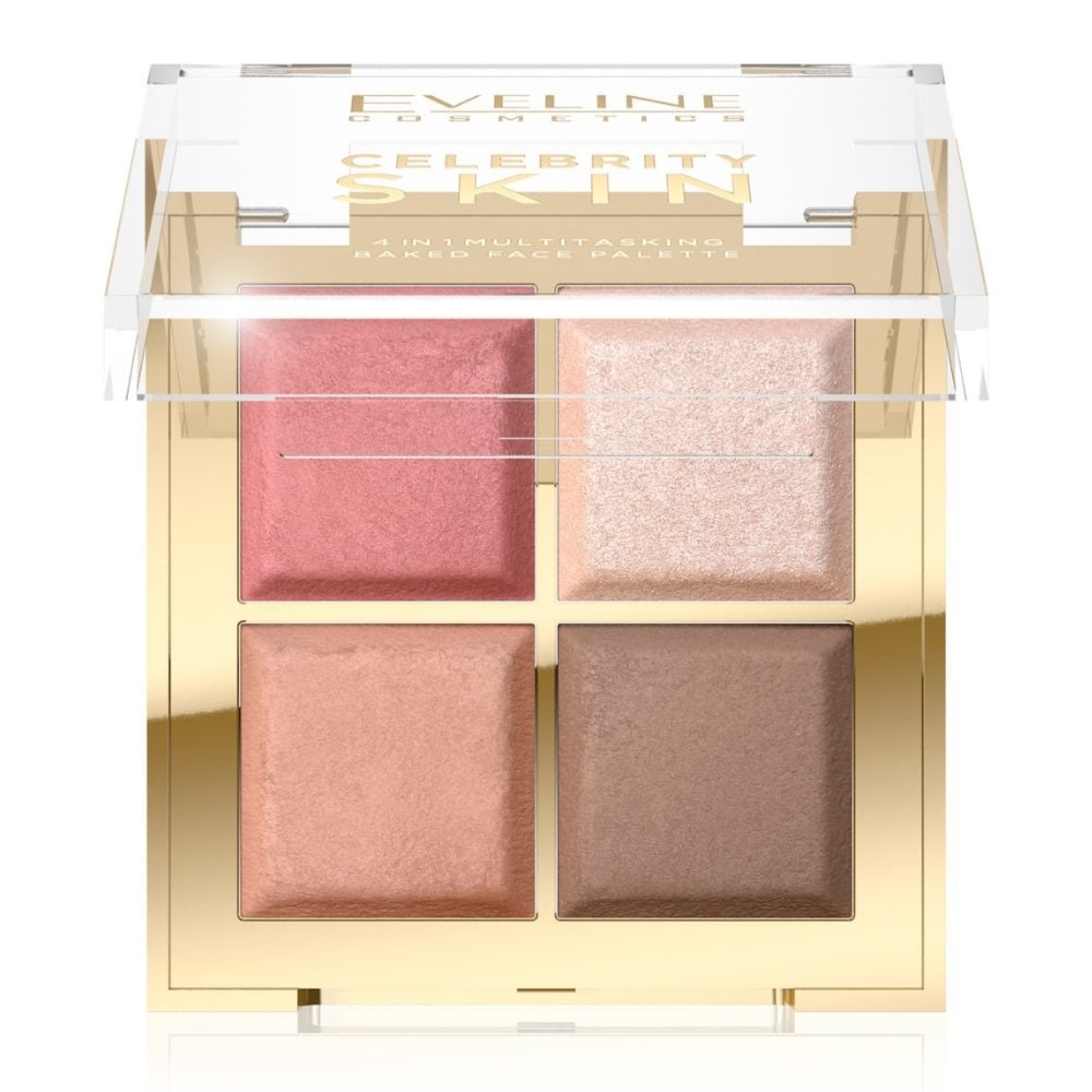 Eveline Celebrity Skin 4 w 1 wypiekana paleta do konturowania 16 g