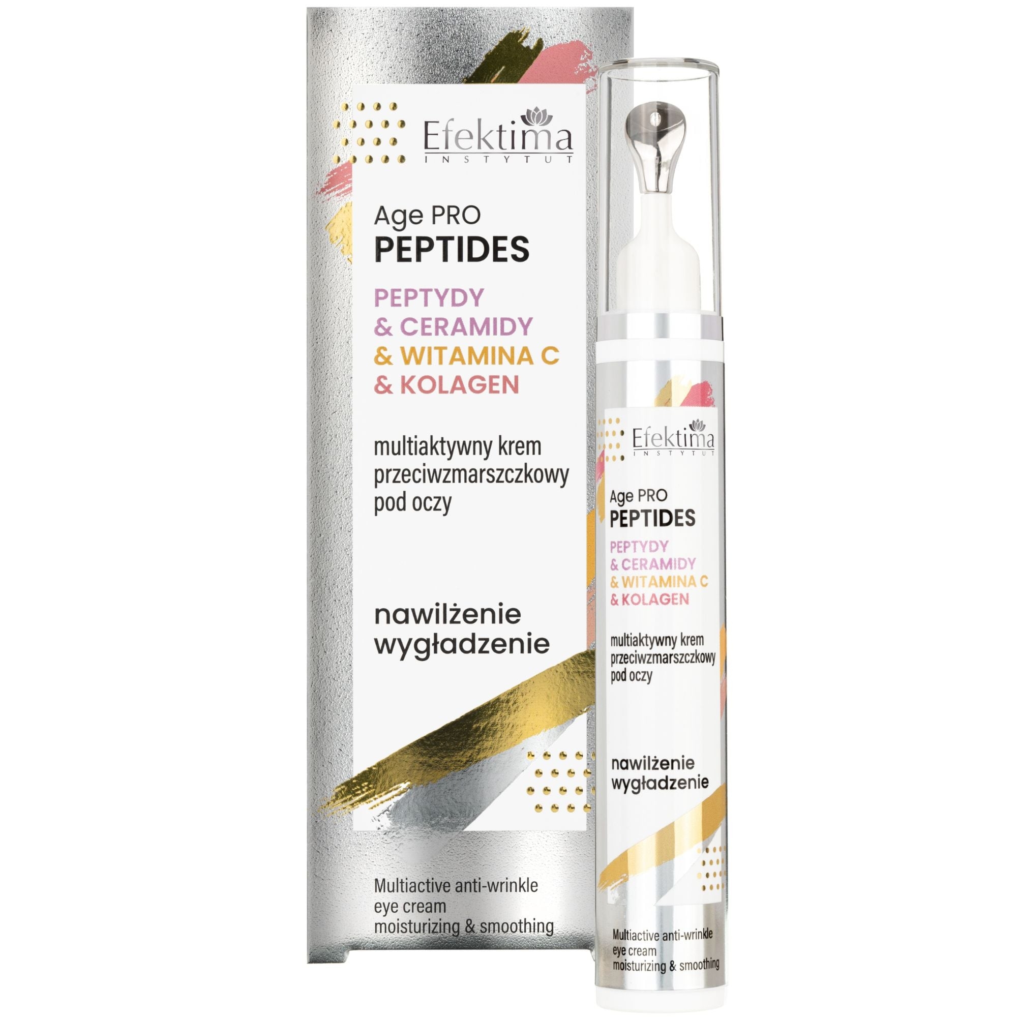 EFEKTIMA Peptydy & Ceramidy & Wit C & Kolagen krem przeciwzmarszczkowy 15 ml