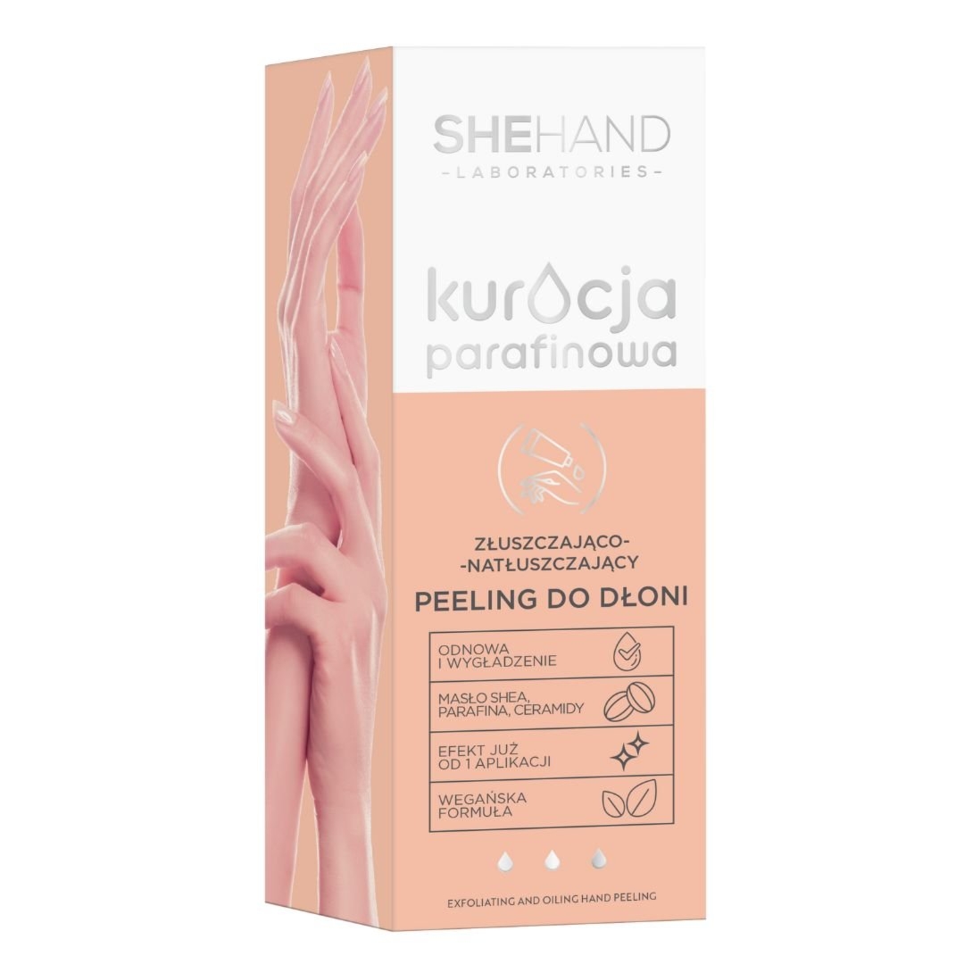 SheHand złuszczająco-natłuszczający peeling do skóry dłoni Kuracja Parafinowa 75 g
