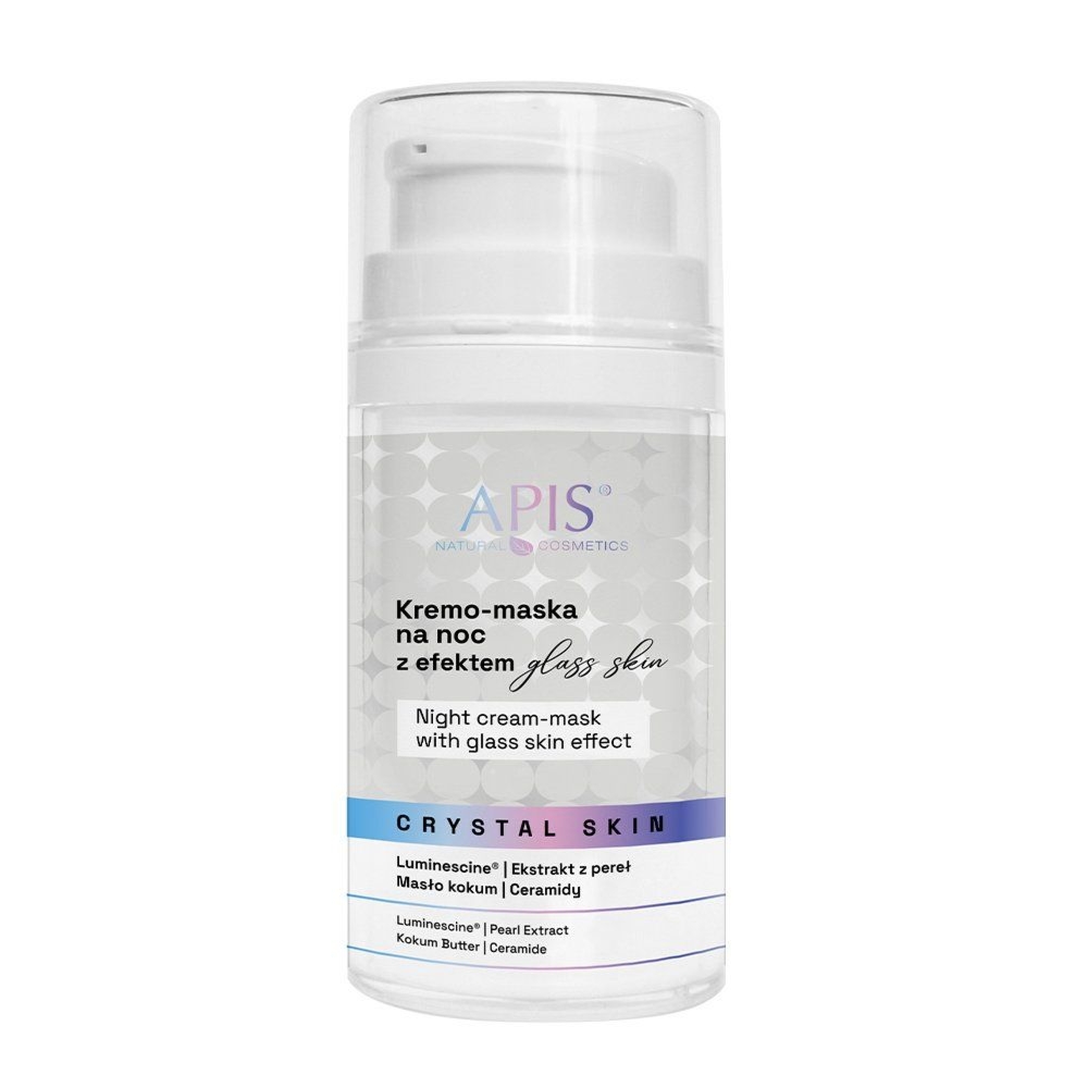 Apis Crystal Skin kremo-maska na noc z efektem glass skin 50 ml