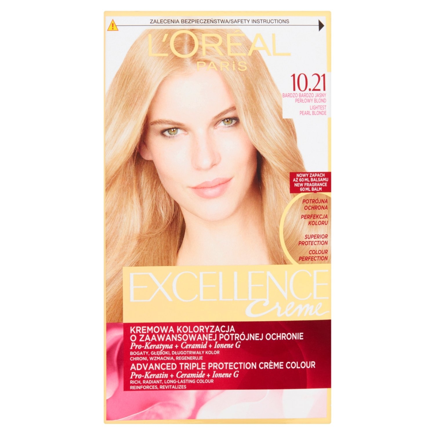 L'Oreal Paris Excellence Creme Farba do włosów 10.21 bardzo jasny perłowy blond