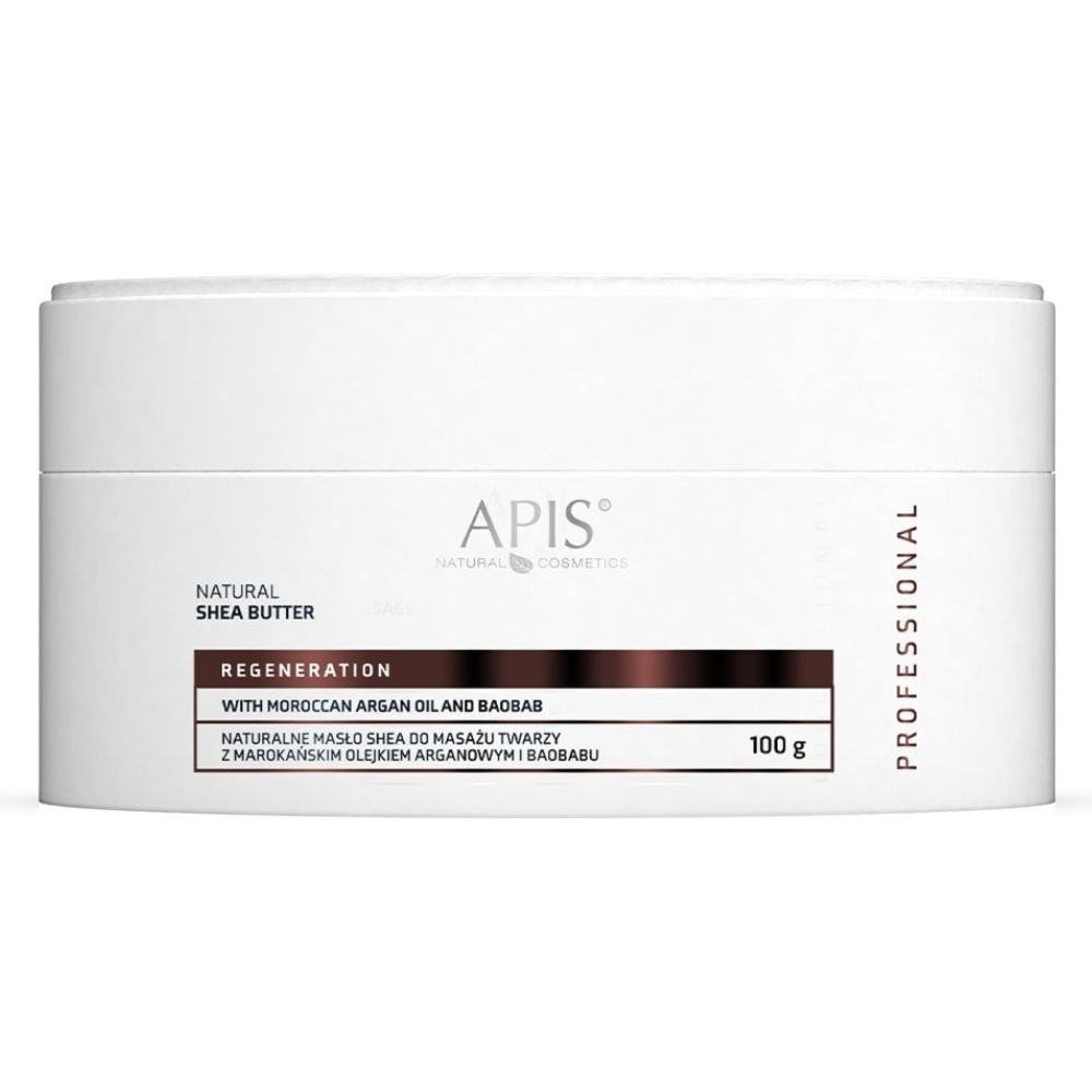 Apis Regeneration naturalne masło shea do masażu twarzy z marokańskim olejkiem arganowym i ekstraktem z baobabu 100 ml