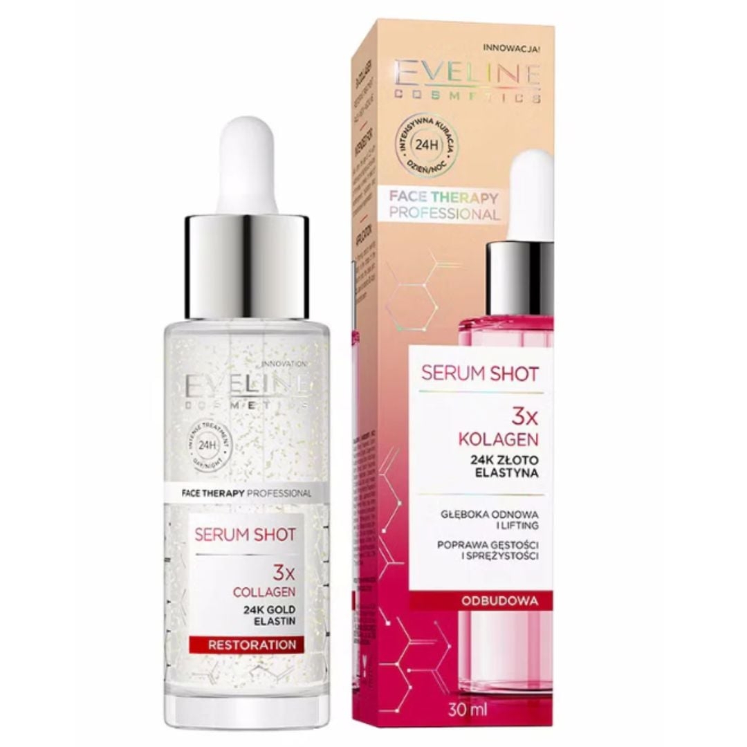Eveline serum do twarzy shot kuracja odbudowująca 3x Collagen 30 ml