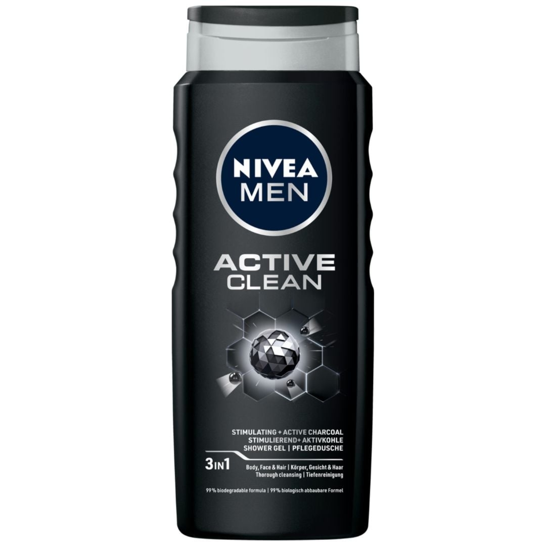 Nivea MEN żel pod prysznic dla mężczyzn 3w1 Active Clean 500 ml