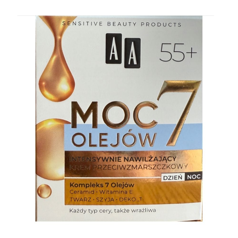 AA Moc 7 olejków krem do twarzy 55+ 50ml