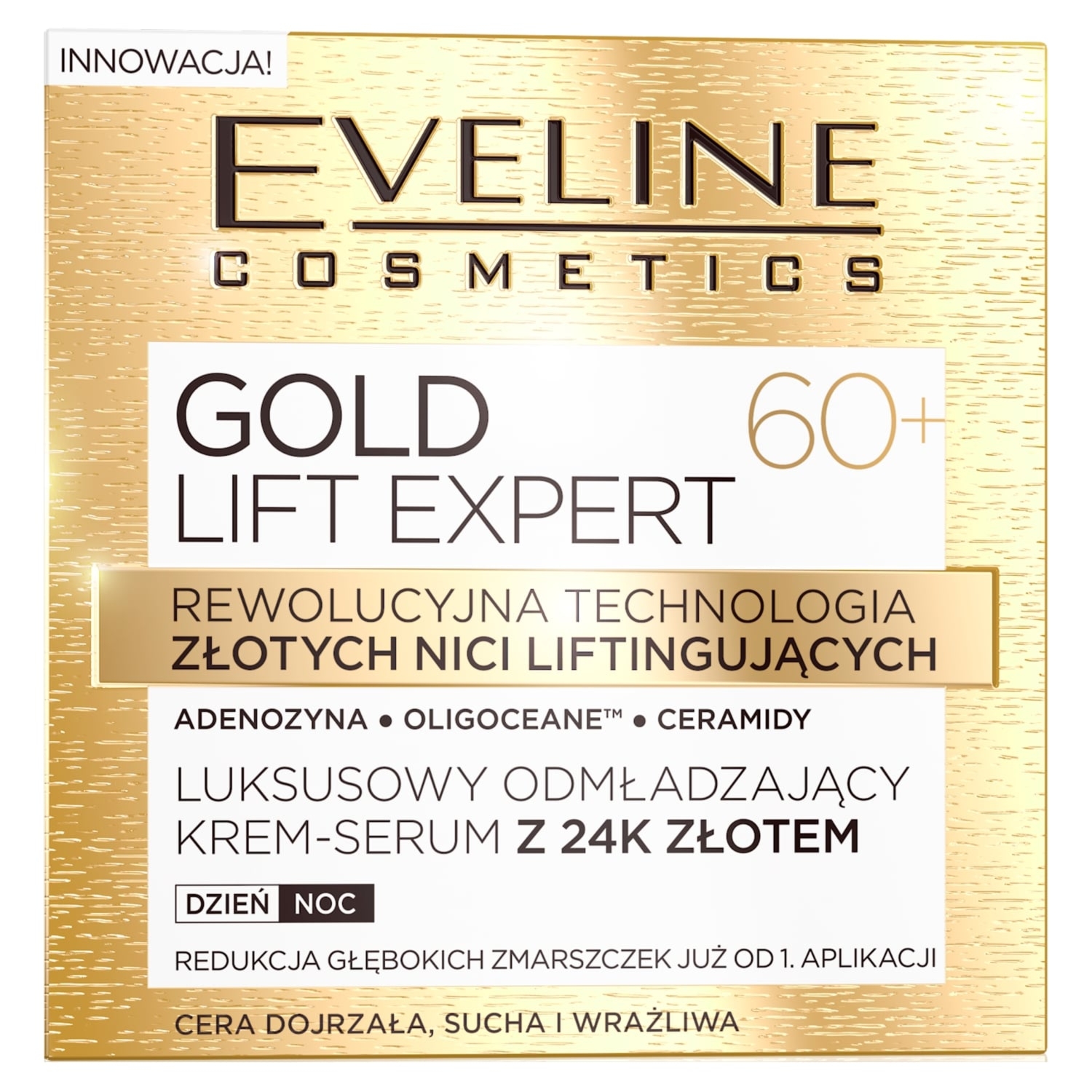 GOLD LIFT EXPERT Luksusowy odmładzający krem-serum z 24k złotem 60+