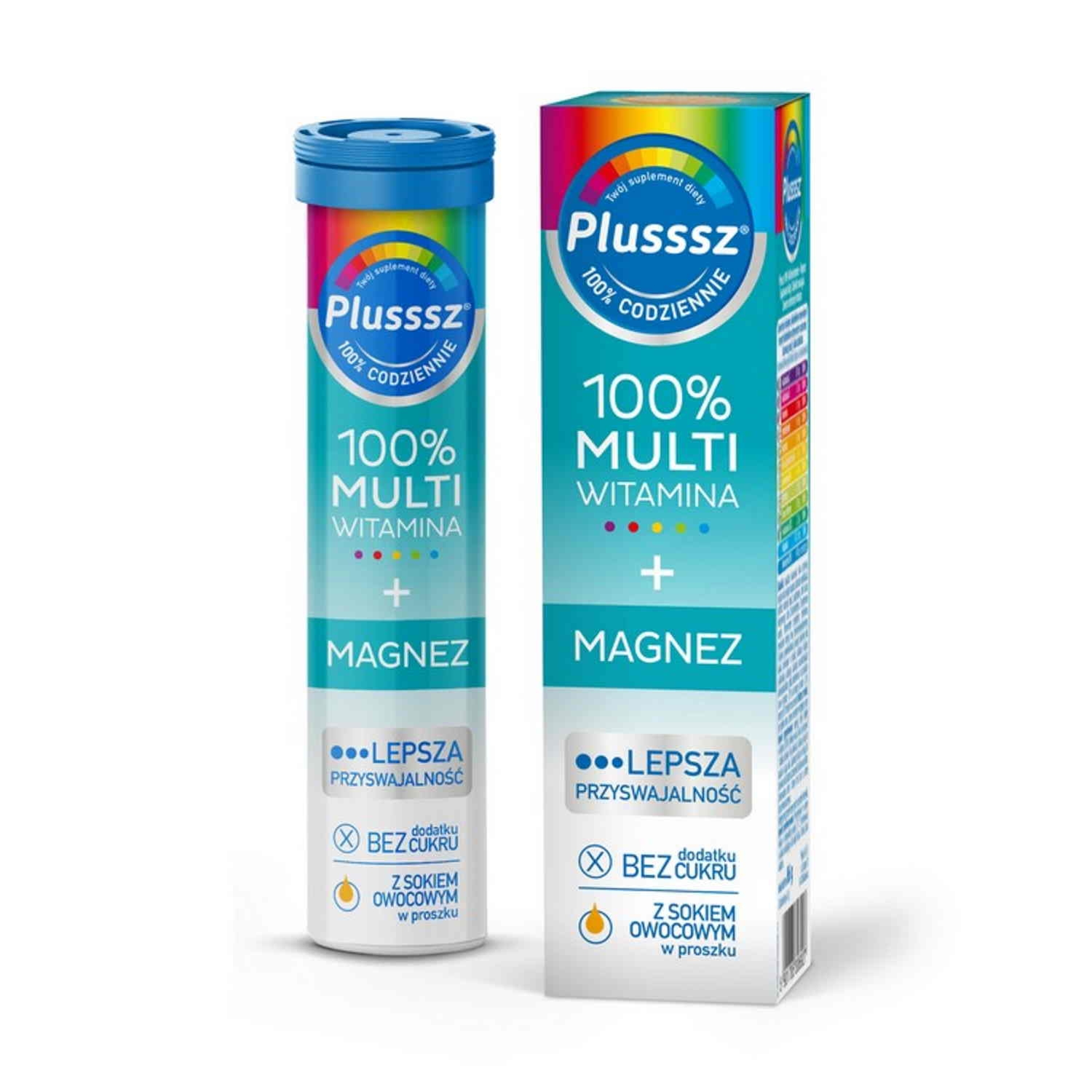 Plusssz 100% Multiwitamina + Magnez 20 tabletek