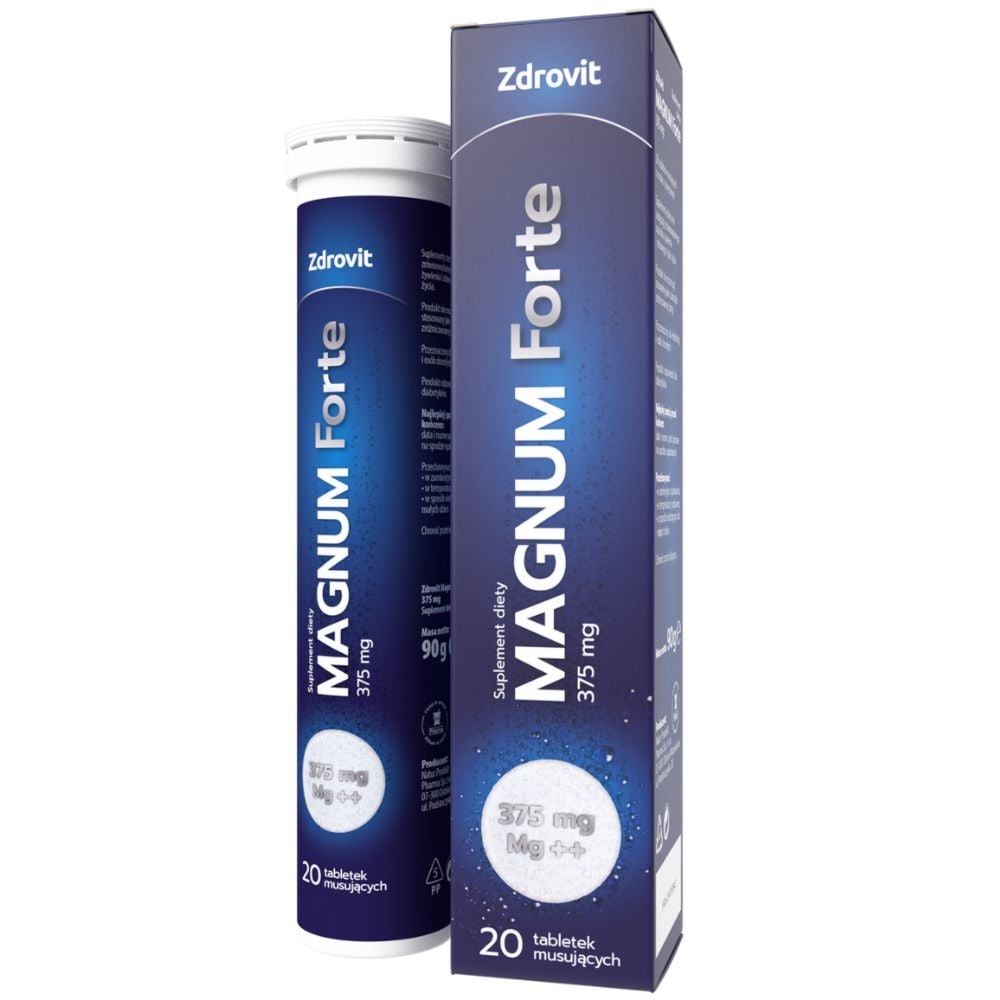 Zdrovit Magnum Forte 375 mg tabletki musujące, smak cytrynowy 20 szt