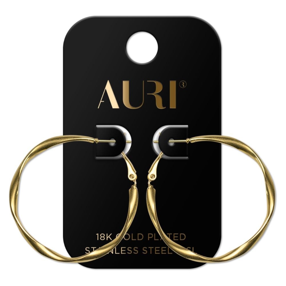 Auri kolczyki duże skręcane koła 2 sztuki