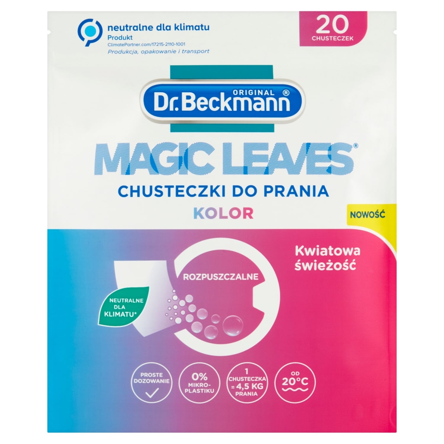 Dr. Beckmann Chusteczki do prania kolor 80 g (20 sztuk)