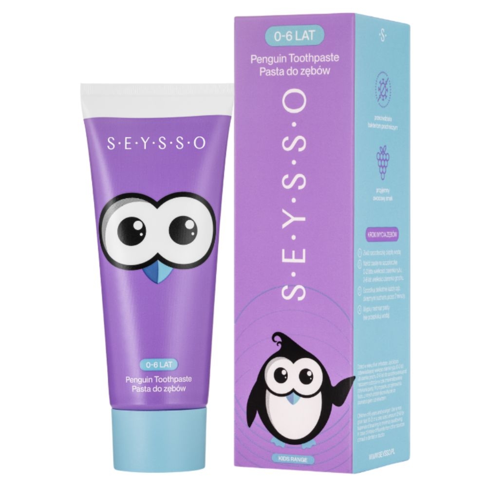 Seysso Kids Penguin pasta do zębów dla dzieci 0-6 lat 75 ml