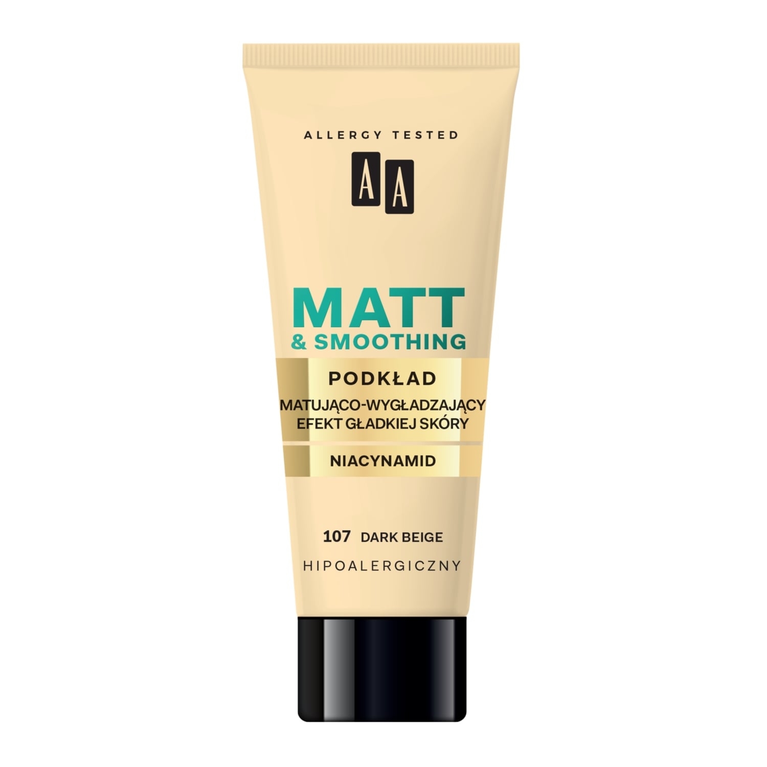 AA Make Up podkład matująco-wygładzający 107 Dark Beige 30 ml