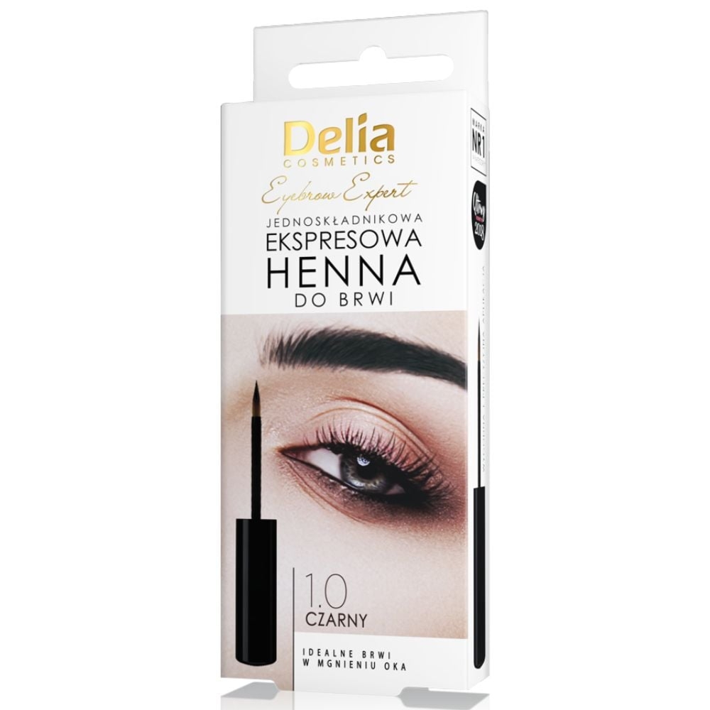Delia 1.0 Czarny henna do brwi ekspresowa 6 ml