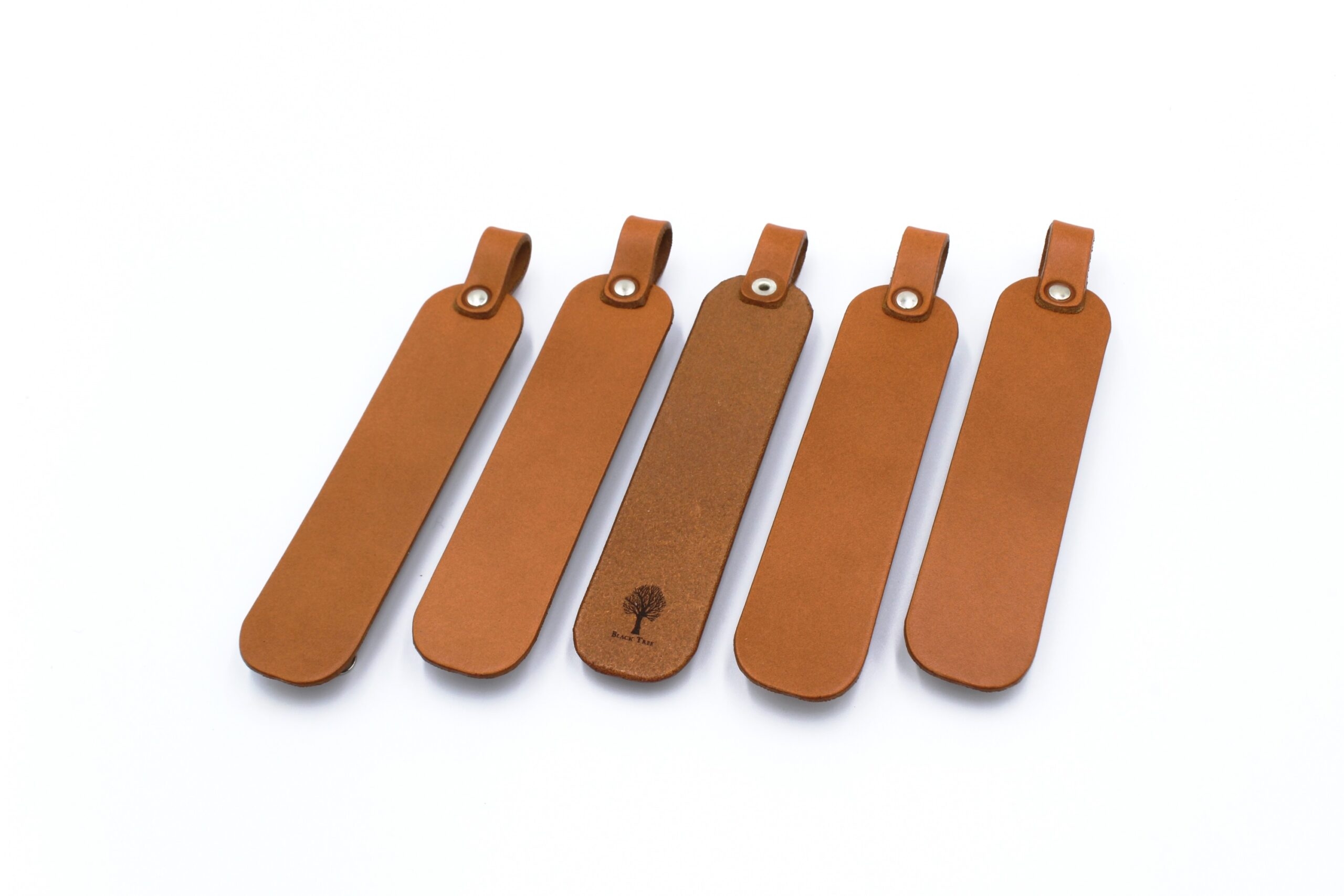 Skórzana zakładka do książki - zestaw 5 sztuk - Koniakowy - Czarny - Koniakowy - Koniakowy - Czarny