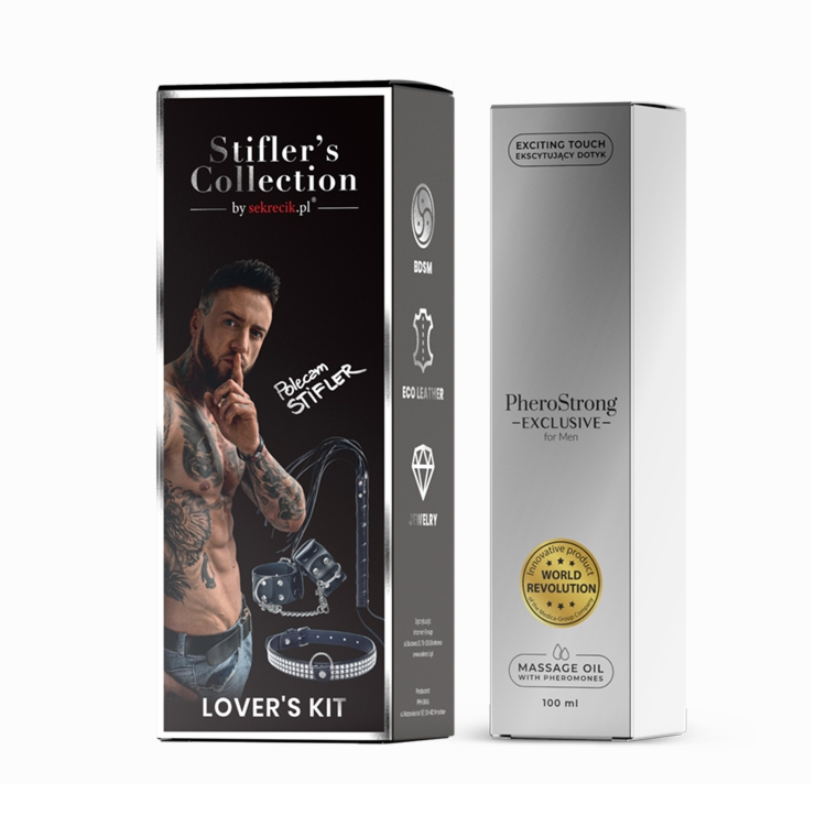 Zestaw BDSM Stifler's Collection by Sekrecik + Olejek PheroStrong męskie Exclusive
