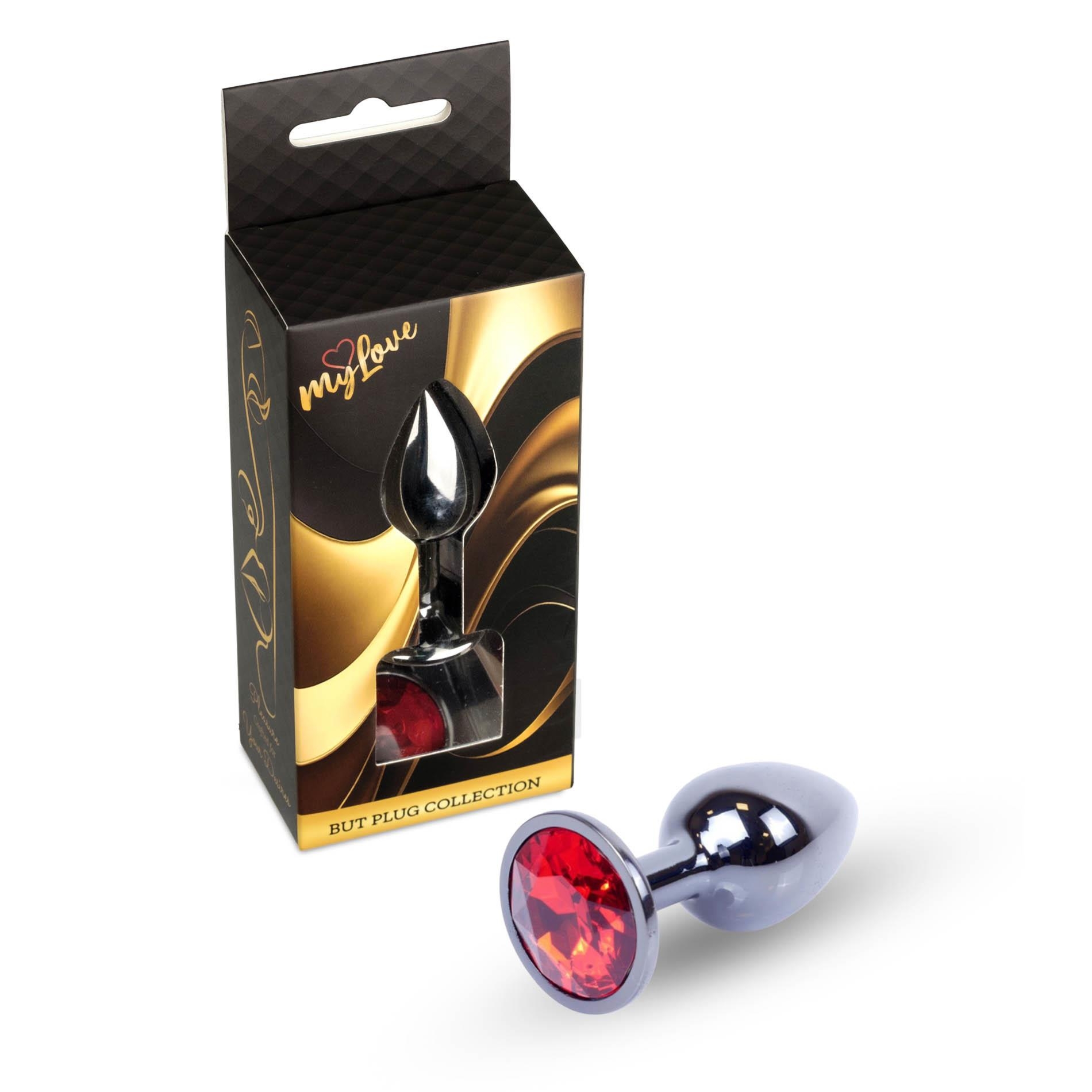 MyLove Toys - Jewellery Dark Silver PLUG- Red