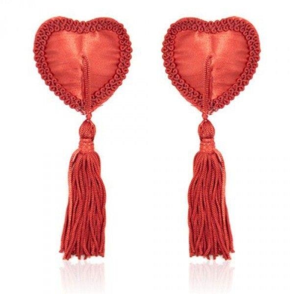 Heart Nipples Tassels RED