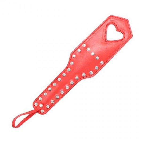 Packa BDSM z sercem - Paletta Heart Paddle red