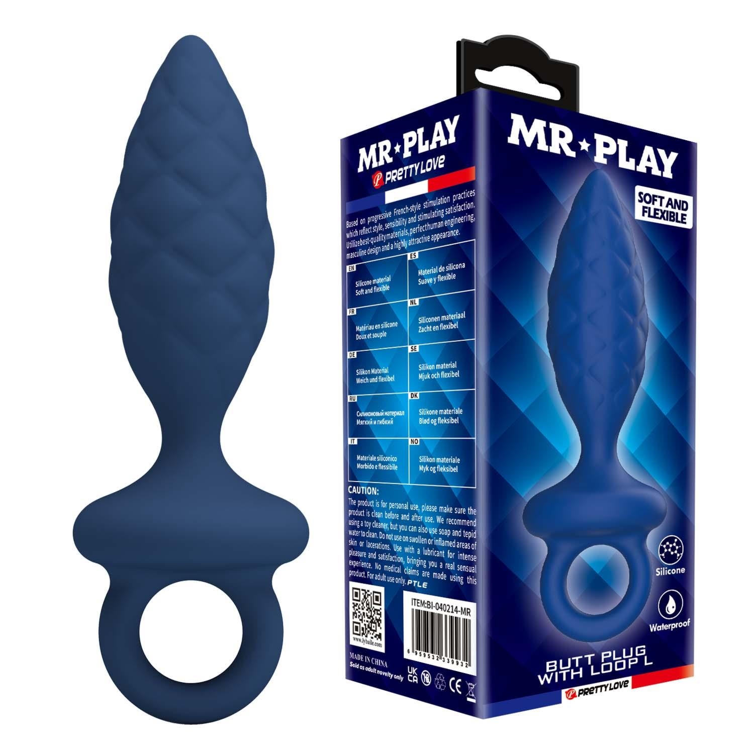 MR. PLAY Butt Plug with Loop – Size L