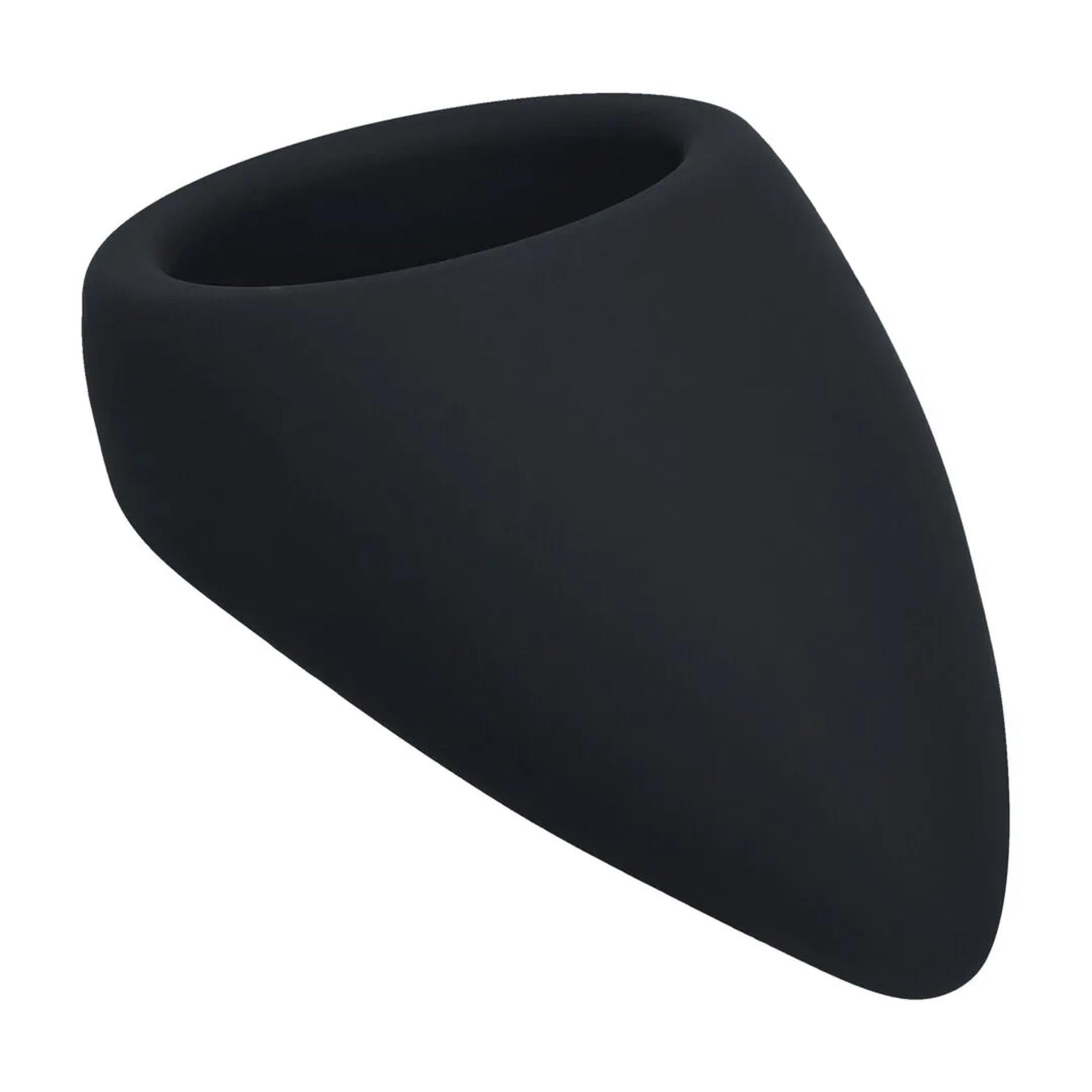 Teardrop Silicone Cockring - Black
