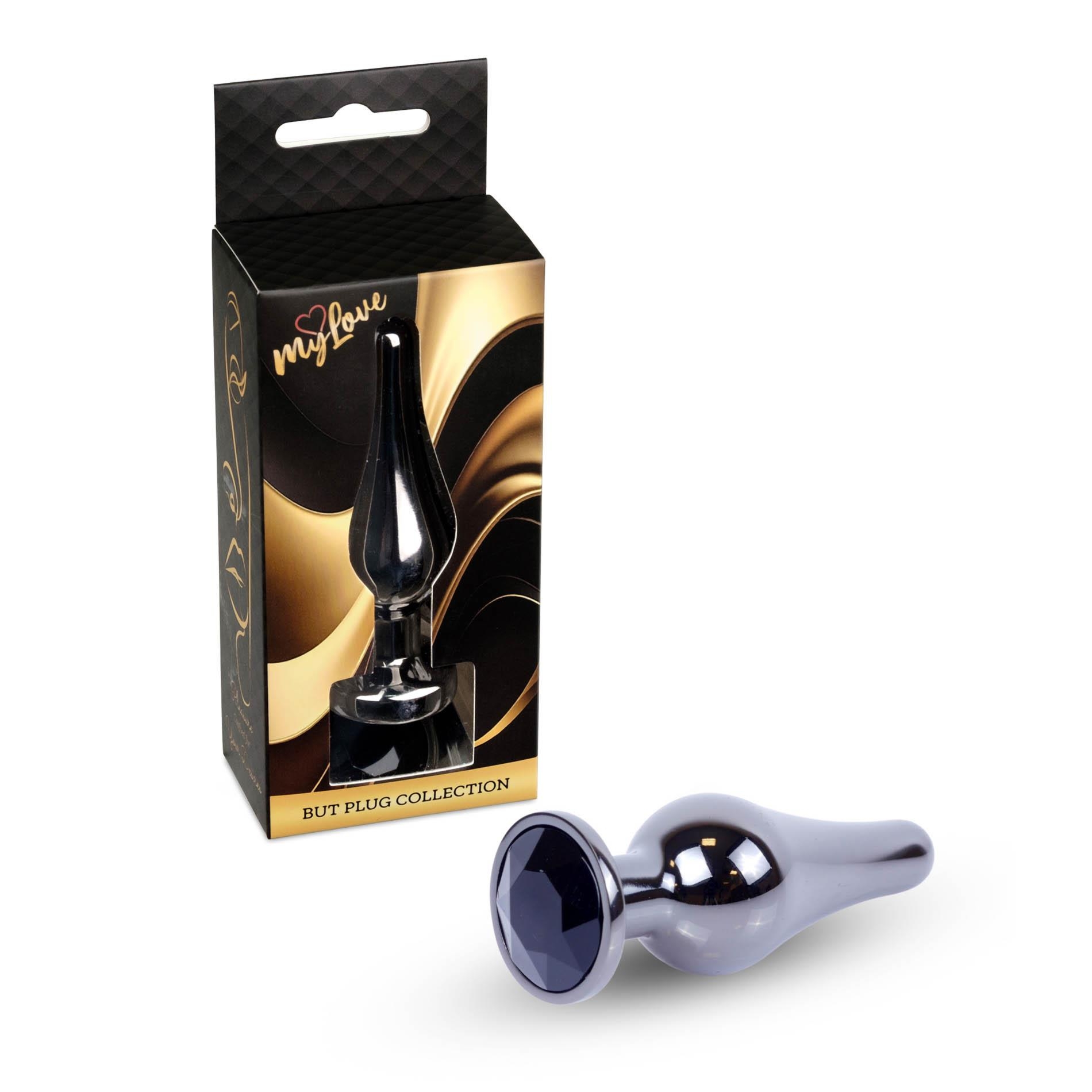 MyLove Toys - Jewellery Dark Silver BUTT PLUG- Black