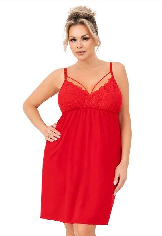 Koszula nocna Sylvia Plus Czerwona