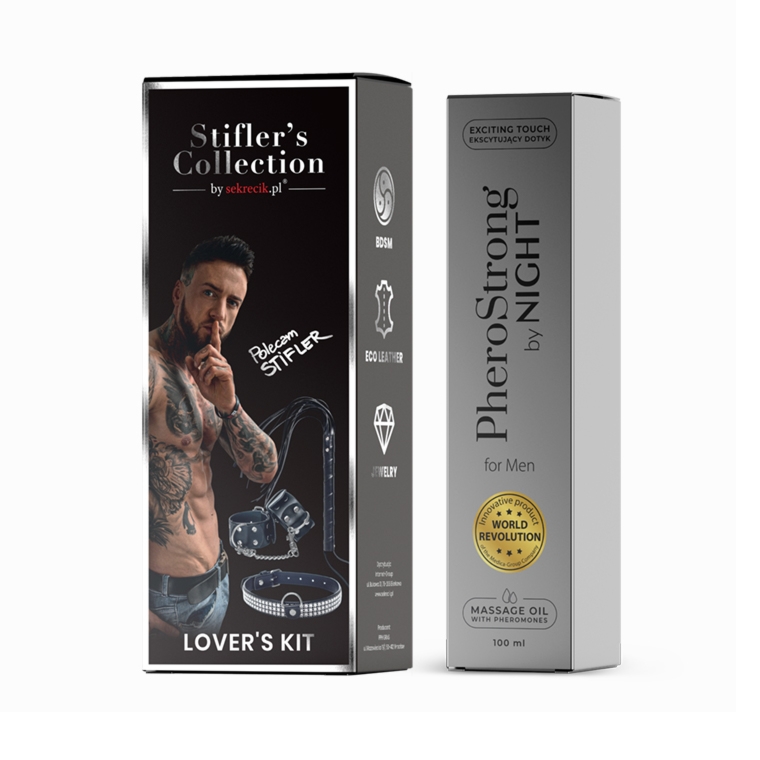 Zestaw BDSM Stifler's Collection by Sekrecik + Olejek PheroStrong męskie by Night