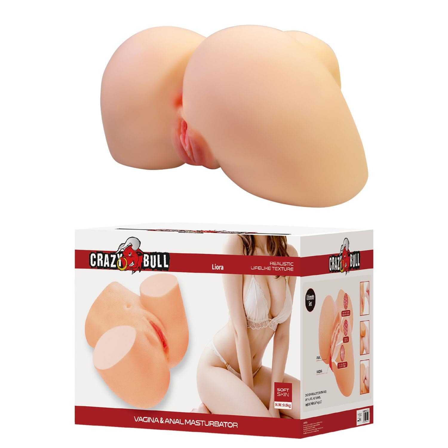 Crazy Bull Liora Vagina & Anal Masturbator – Flesh