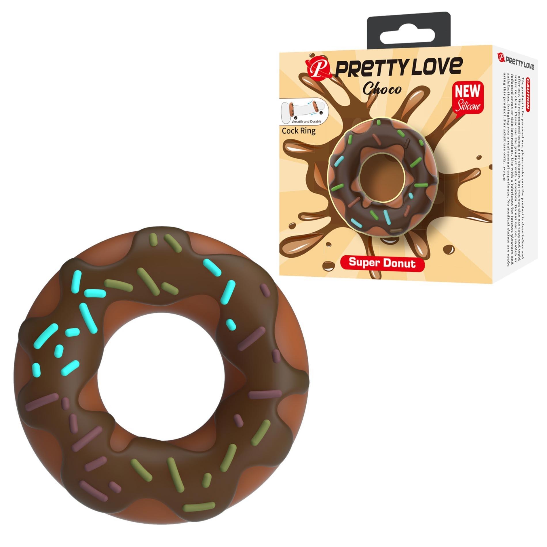 Pretty Love Choco Super Donut Silicone Cock Ring