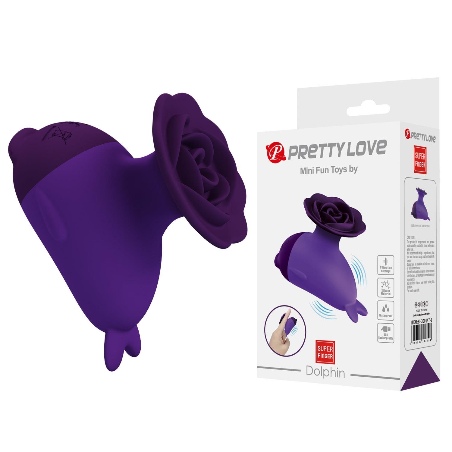 Różyczka Dolphin stymulator – Pretty Love Dolphin – Purple