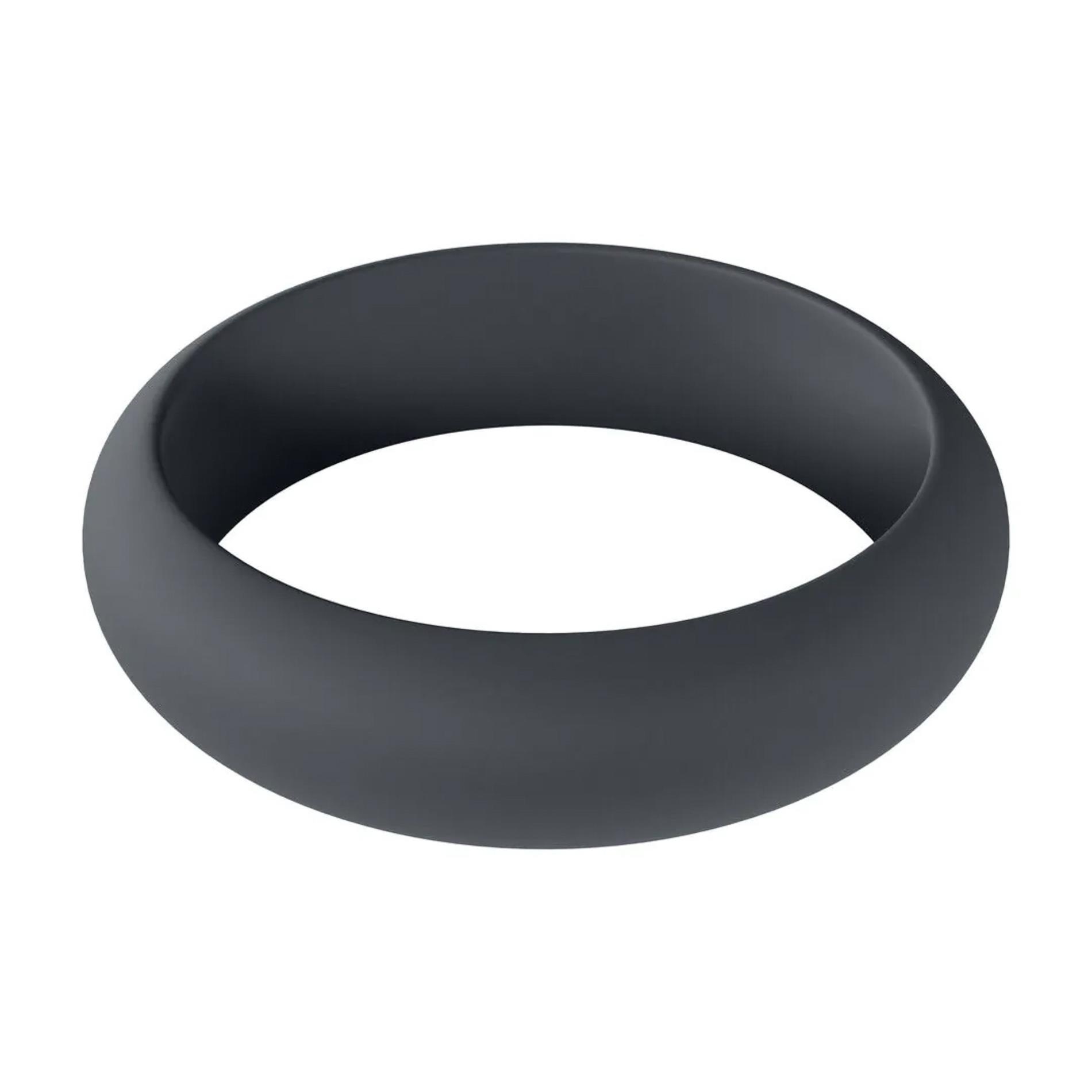 Wide O Silicone Cockring - XL - 50mm - Black