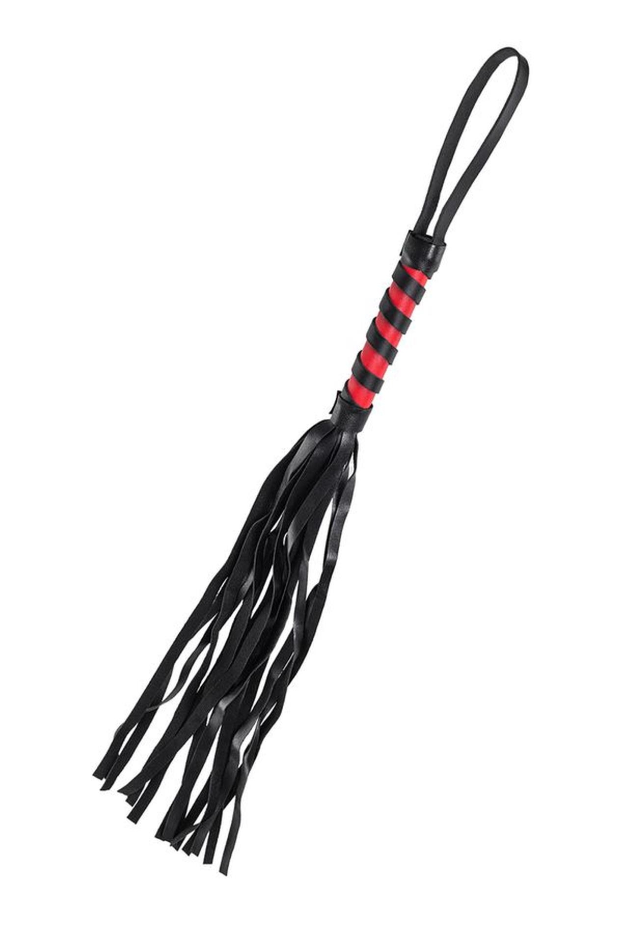 Pejcz BDSM – Anonymo Flogger Black/Red 45 cm